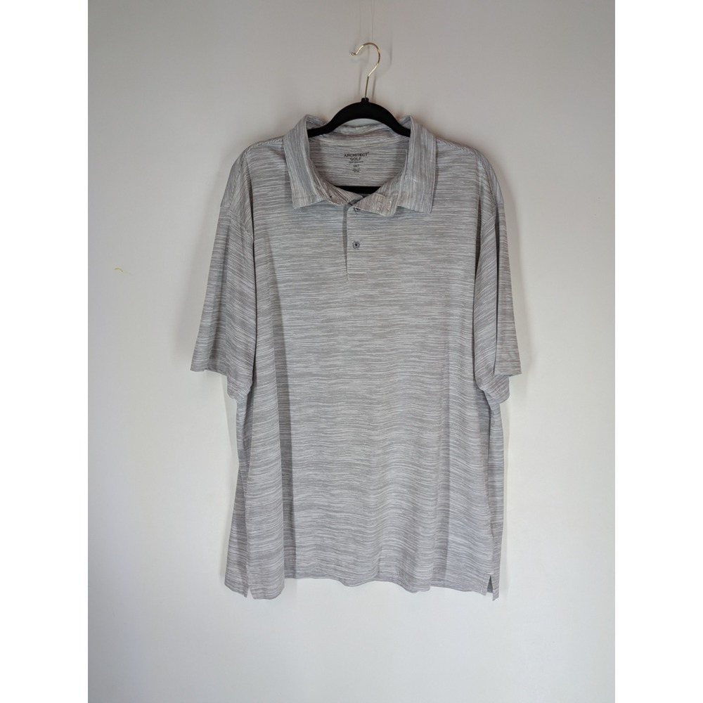 Architect Golf Performance Polo Shirt Mens 2XLT Gray Space Dye Short Sleeve